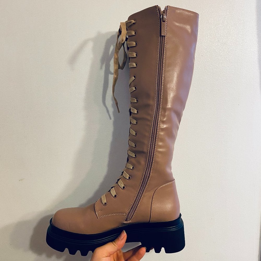 Tan Long Boots